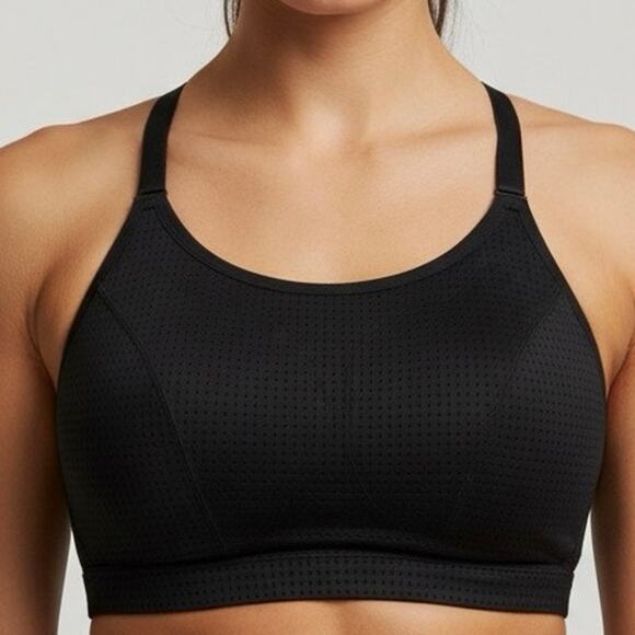 Lane Bryant LIVI Active Sports Bra Black Women’s Size 18 Strappy No Wire Comfort - Picture 1 of 13